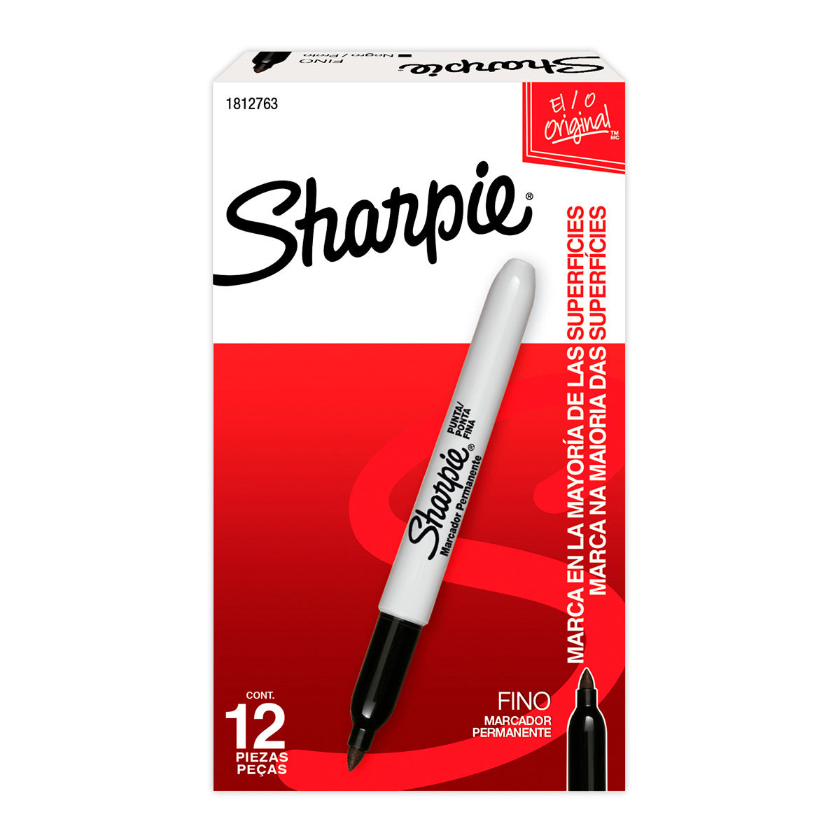 Marcador Punto Fino Sharpie Negro