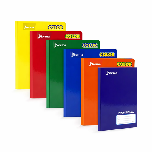 Cuaderno Profesional Norma Color Cosido – 100 Hojas Doble Raya