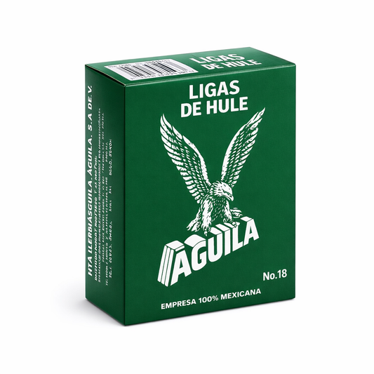 Ligas de Hule Águila No. 18 – Caja con 100 g